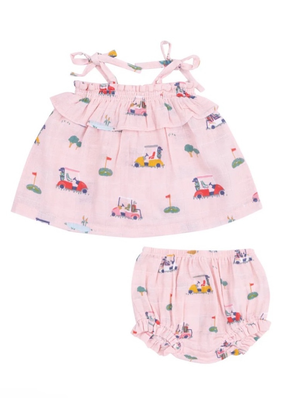 Angel Dear Ruffle Top & Bloomer - Golf Cart Cuties